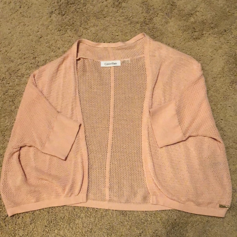 Blush pink shrug sweater
